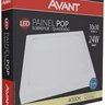 03 painel led sobrepor quadrado 24w luz branca avant