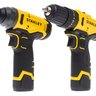 kit parafusadeira furadeira e parafusadeira de impacto stanley schi10d2fk maleta 2 baterias 1 carregador 25