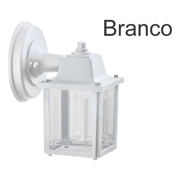 arandela luminaria de parede colonial quadrada usd cor branco