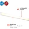 kit 3 luminaria led elegance fit 36w 3000k branco avant 3