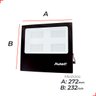 kit 4 refletor led slim 200w 6500k branco frio ip65 a prova d agua preto avant 3
