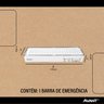 luminaria led emergencia barra branca 4w avant 60 leds 6000k 110v 220v 4