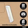 luminaria led emergencia barra branca 4w avant 60 leds 6000k 110v 220v 2